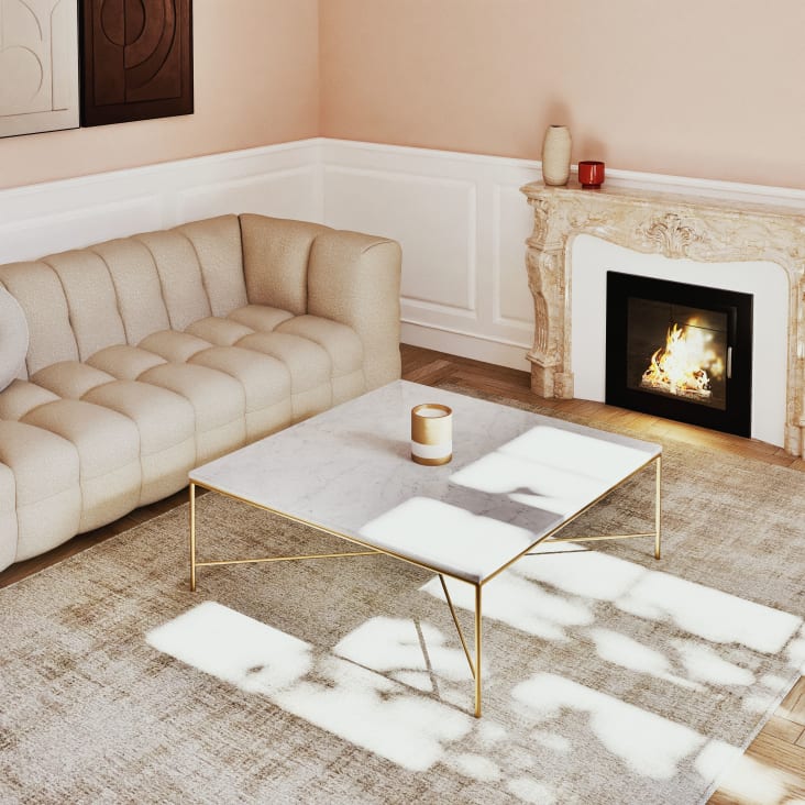 Marmo Bianco Maison Du Monde Tavolini Vetro Rotondo Allungabile