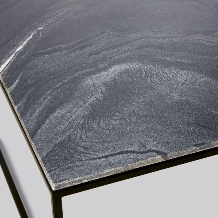 Tavolino da salotto in marmo nero-Marble cropped-2