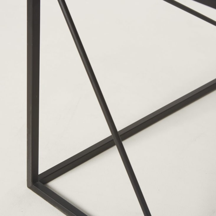 Tavolino da salotto quadrato in metallo nero-Edwin cropped-4