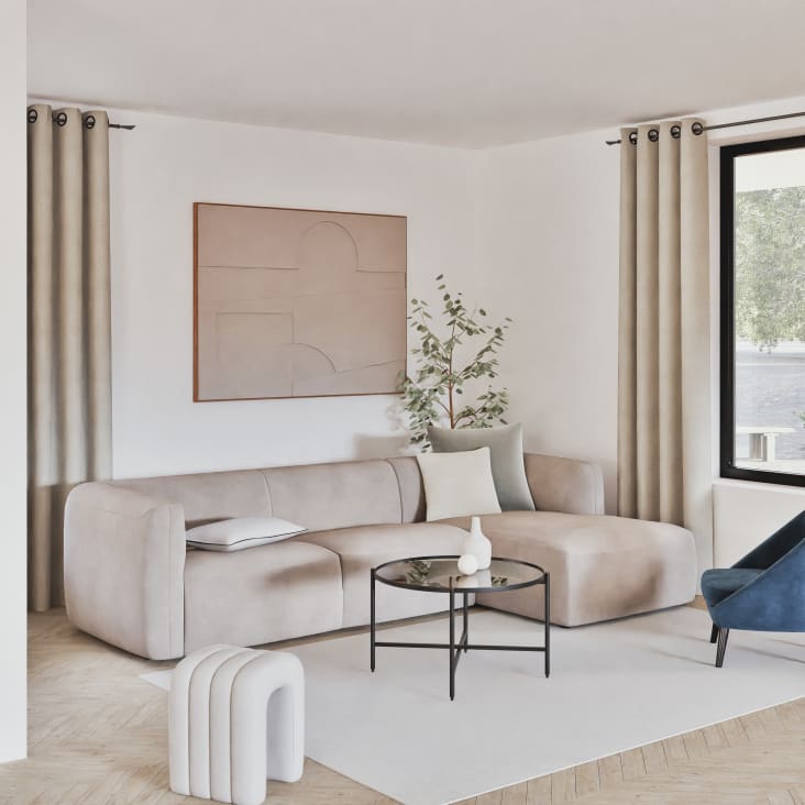 Tavolino Da Salotto In Vetro E Metallo - Piano Rotondo Ø61 Cm, Design Moderno - Foto 12