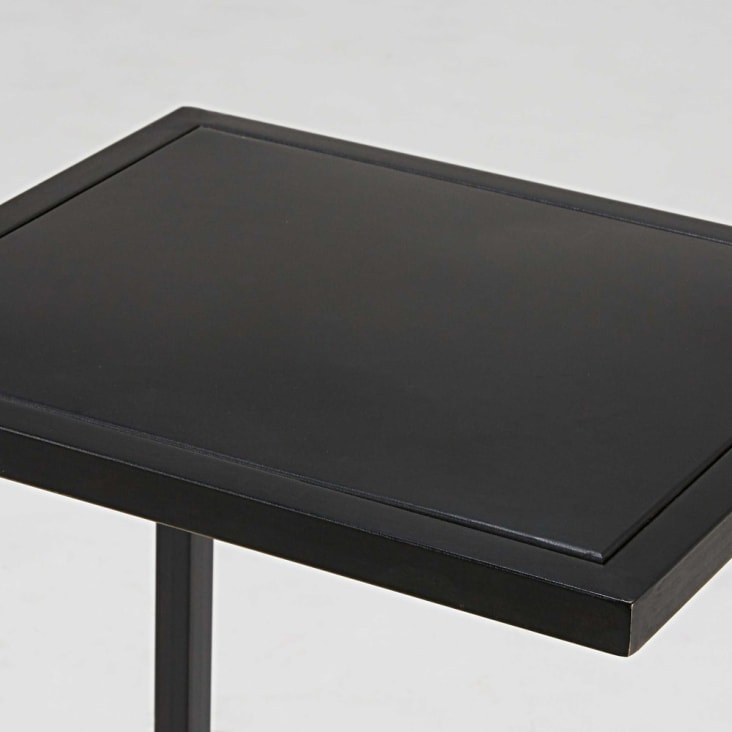 Tavolino da salotto stile industriale in metallo nero-Edison cropped-4