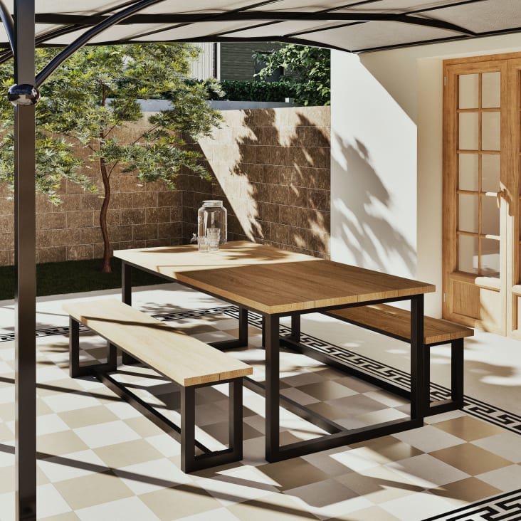 Legno Grezzo Tavolo E Panca In Legno Per Esterni TAVOLO PER