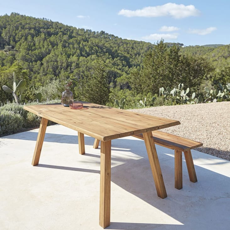 Tavolo da giardino in acacia massello 6/8 persone, 180 cm-Boréal ambiance-4