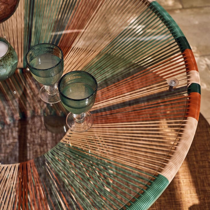 Tavolo Da Giardino Rettangolare 180x80cm - In Alluminio E Vetro Temperato Per 8 Persone, Nero - Foto 9