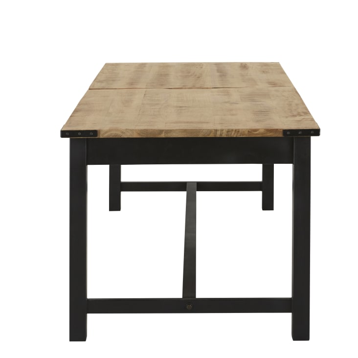 Tavolo HASTINGS Ovale 200x110 Cm – Legno Di Mango Con Base In Acciaio Antracite, Design Minimalista Per Sala Da Pranzo E Cucina