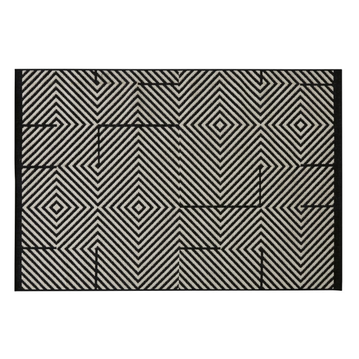 Teppich aus Polypropylen, schwarz und beige, 160x230cm-PRETORIA