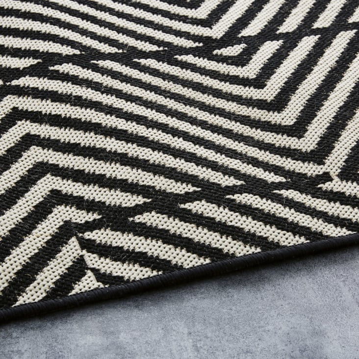Teppich aus Polypropylen, schwarz und beige, 160x230cm-PRETORIA cropped-2