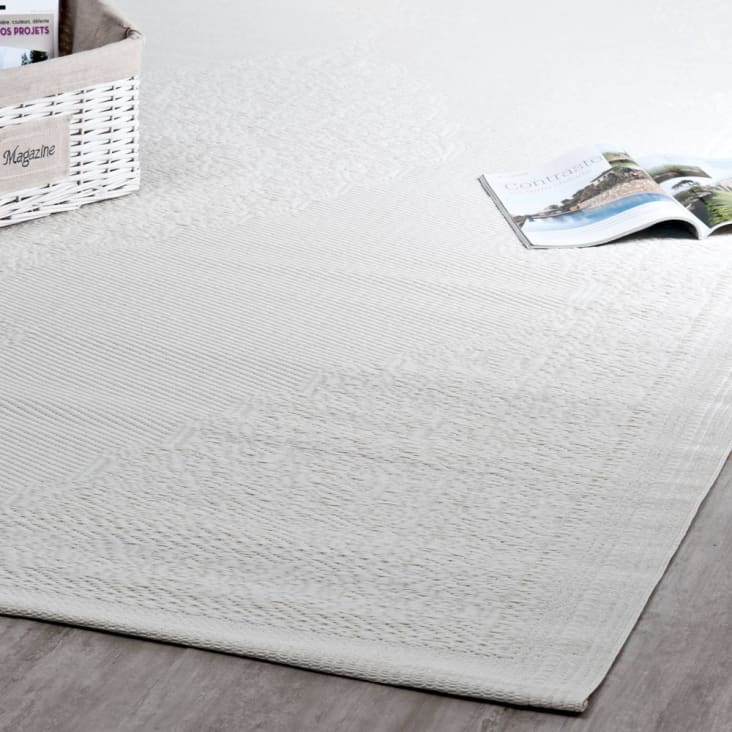 Teppich aus Polypropylen, weiß, 180x270cm-Ibiza cropped-2