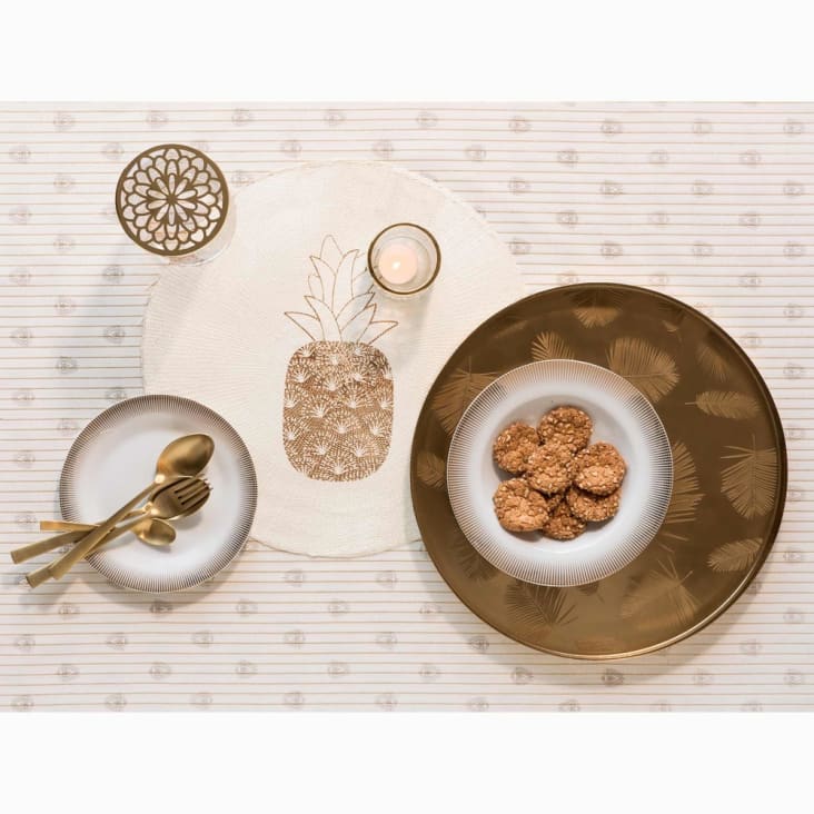 Chic Antique Suppenteller Provence – Porzellan, 21 Cm, Weiß Mit Blumenmuster, Spülmaschinengeeignet