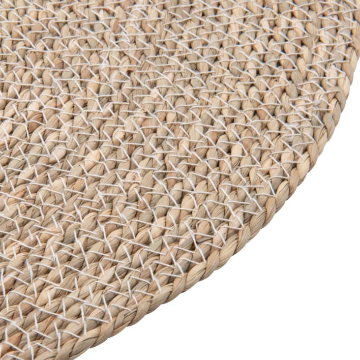 6 Tovagliette Rotonde In Rattan Naturale Intrecciato A Mano – Sottopiatti In Vimini Di Giacinto D'Acqua Per Tavolo, Diametro 35 Cm – Eleganti E Ecologiche - 2
