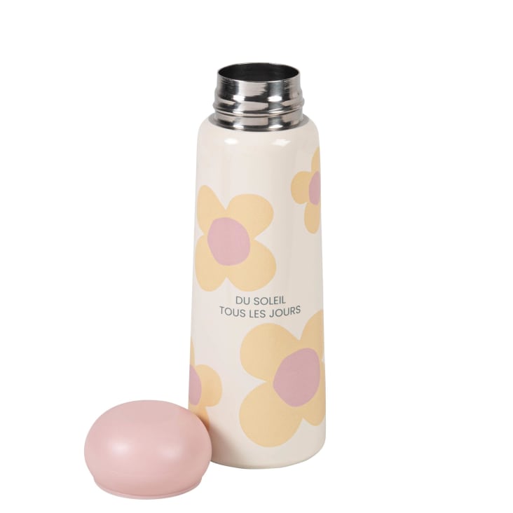 SHAPES Edelstahl Wasserflasche 500 Ml – Doppelwandig Isoliert, BPA-frei, Mit Tragegriff (Beige)