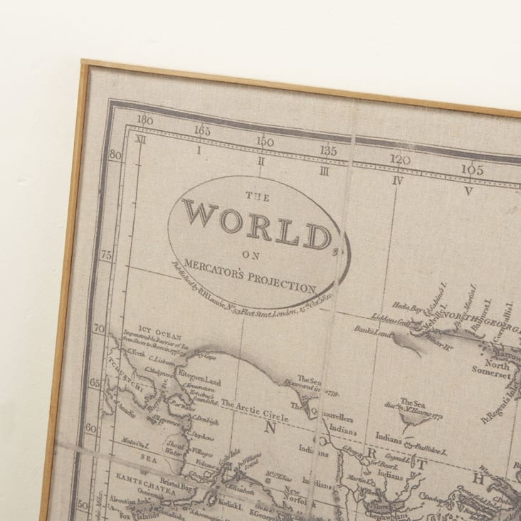 Tableau Triptyque Planisphère - La Carte Du Monde