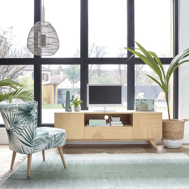 HOMCOM TV-Möbel Mit Bank & Wandregal – 153,6 Cm, Weiß & Braun, Zeitgenössischer Stil