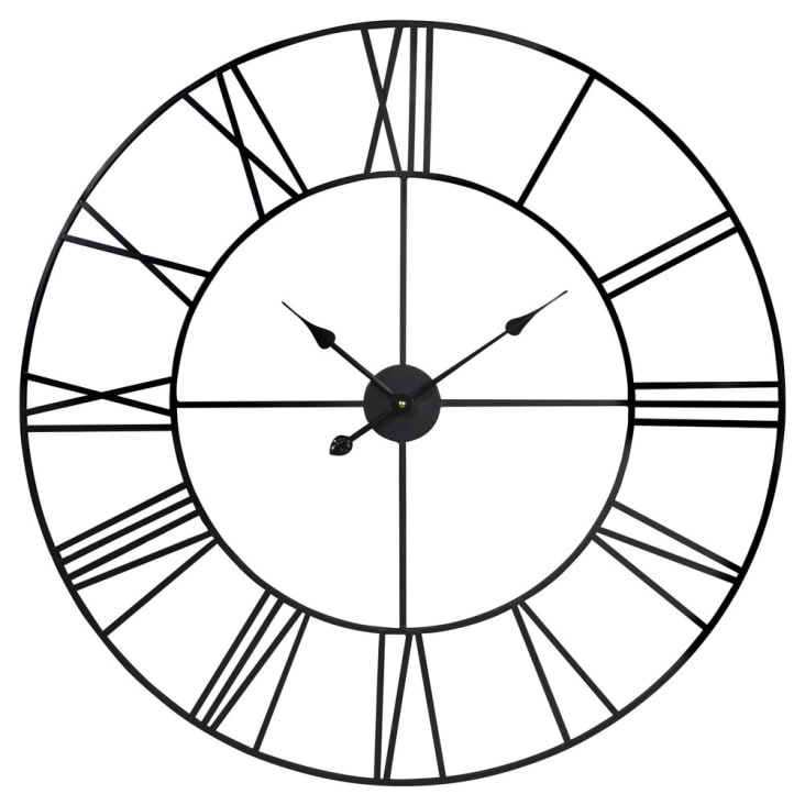Uhr aus schwarzem Metall D.88-TEXAS
