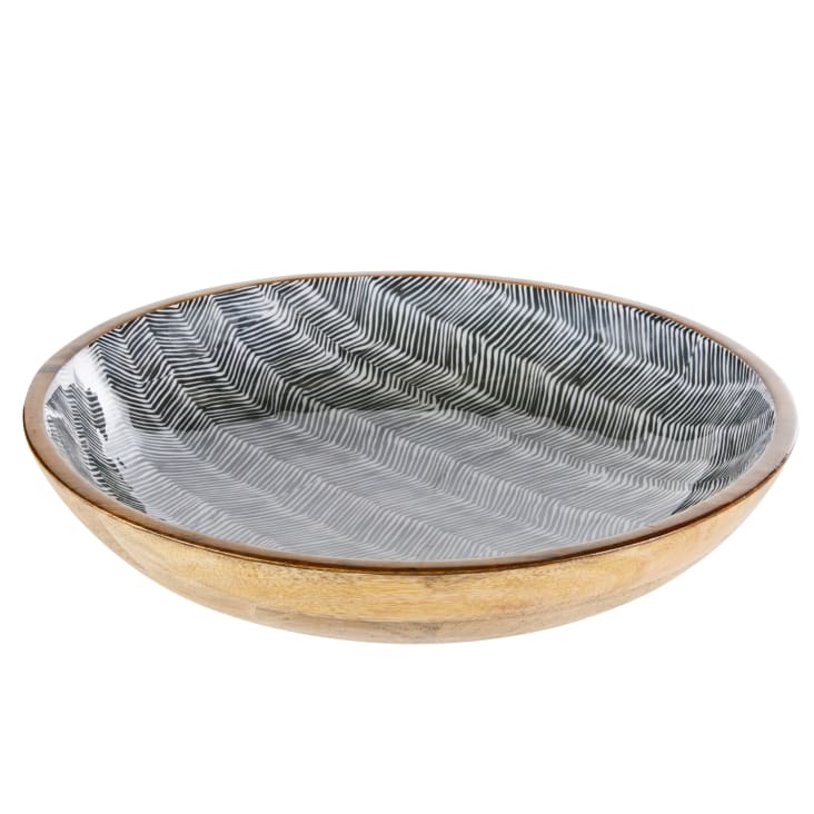 Maisons du Monde TERRITOIRE - Vaciabolsillos de mango macizo con motivos gráficos