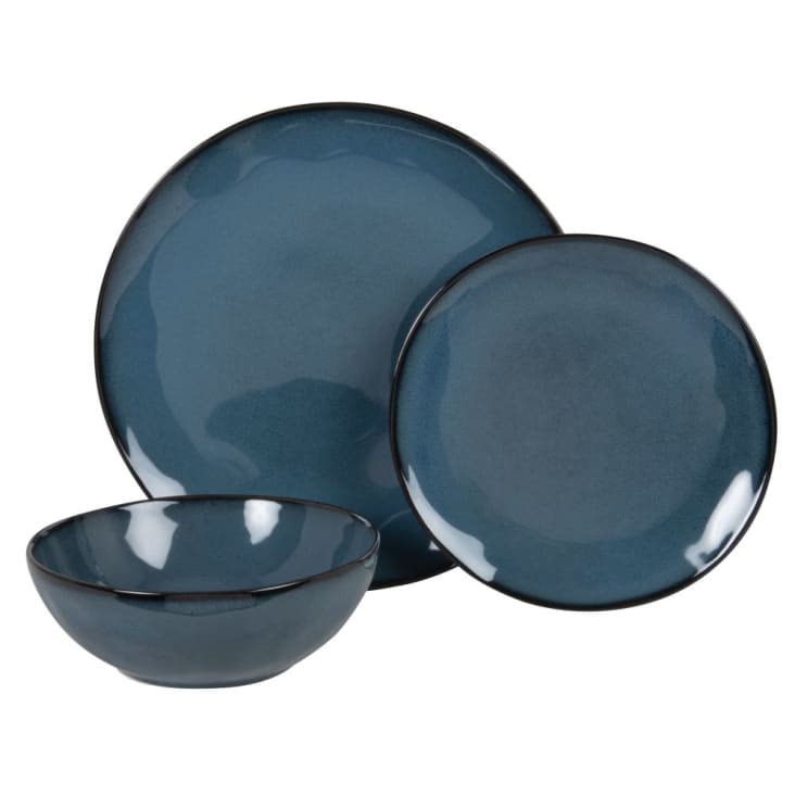 Vajilla de 12piezas de ceramica azul TOKYO Maisons du Monde