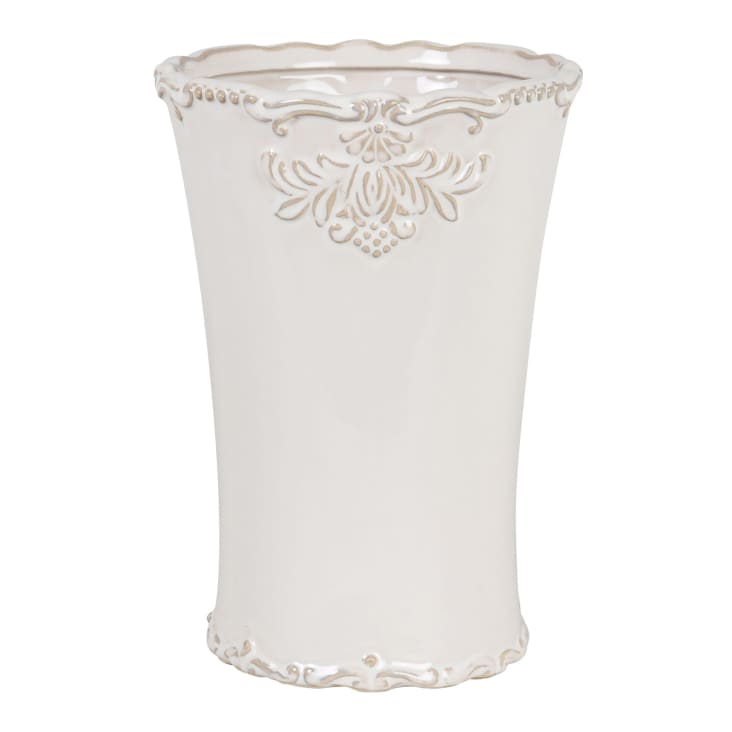 Vase ARISTIDE aus Keramik, weiß, H23-Aristide