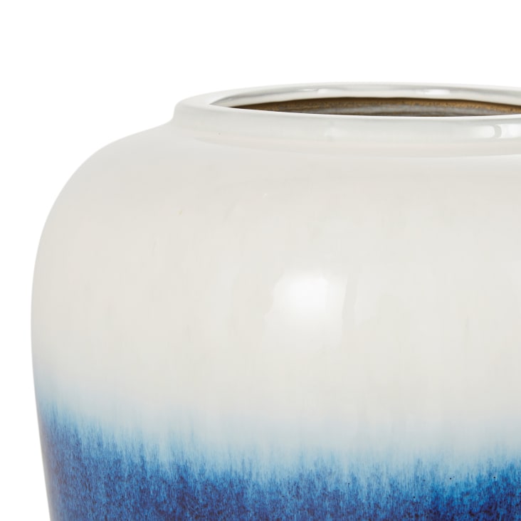 Mikasa Geometrische Keramik-Vase Aus Steinzeug – Weiß Mit Streifen, 19 X 7 X 27 Cm, Für Blumen & Deko