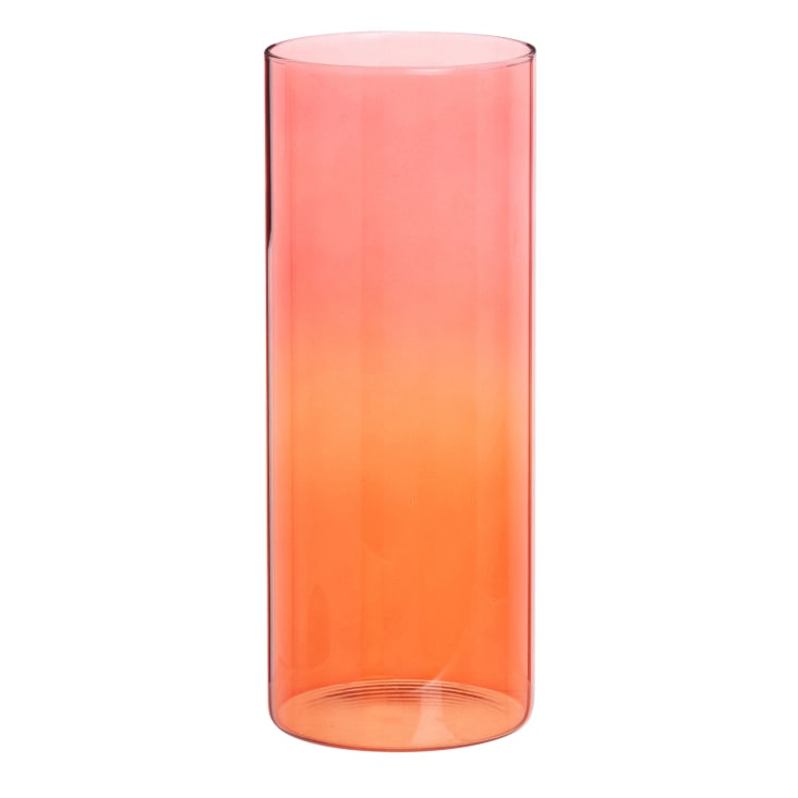 Vase en verre orange dégradé H20-COVELO