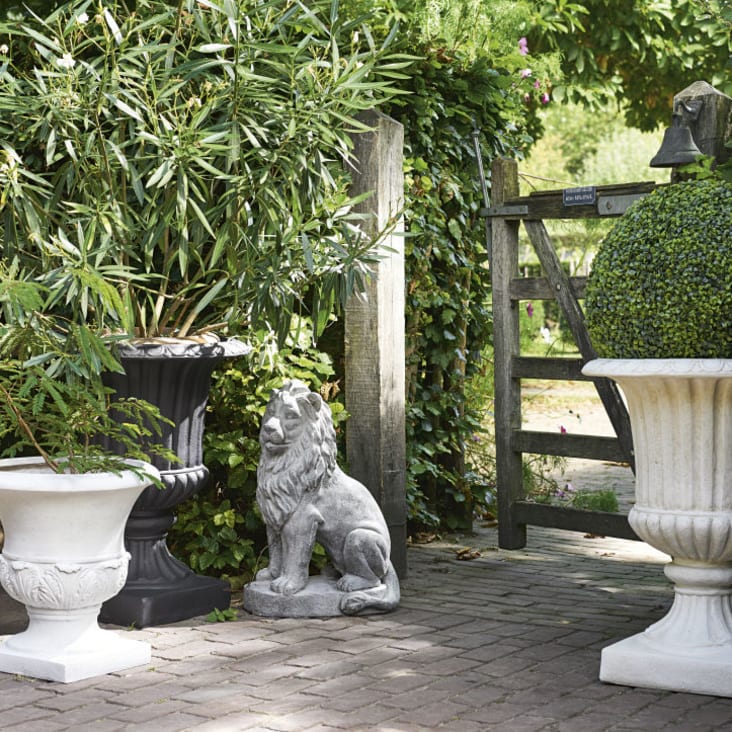 Vaso de jardim de resina cinzento antracite altura 71 cm EYGUIERES-Eyguieres ambiance-3