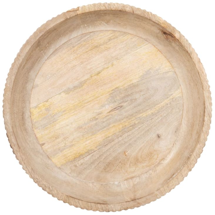 Vassoio in legno di mango beige e bianco-YARA cropped-2