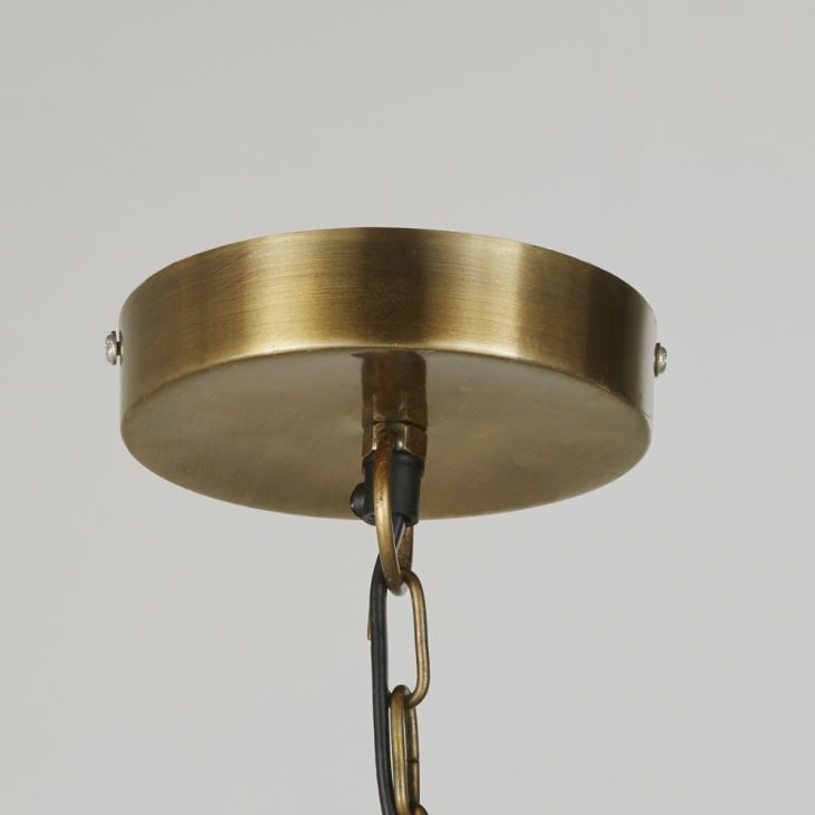 Vergulde metalen hanglamp met verweerd effect-HOGGAN cropped-2