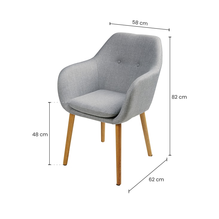 Vintage fauteuil lichtgrijs-Arnold detail-3