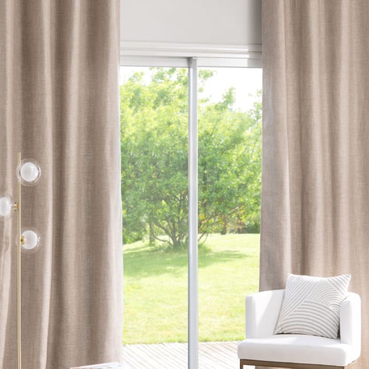 Vorhang mit Ösen (x1), beige, 130x300cm | Maisons du Monde