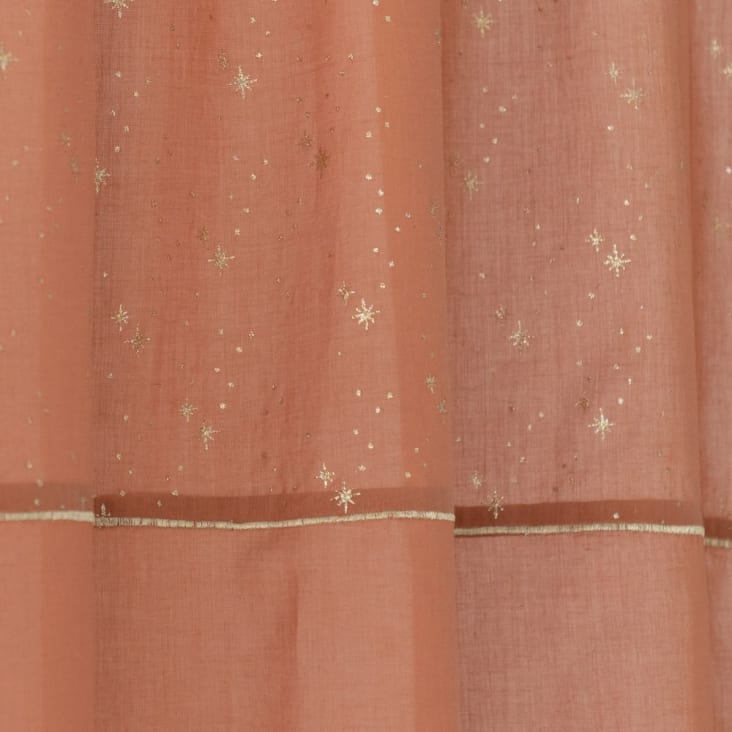 Vorhang mit Schlaufen aus Bio-Baumwolle, ziegelrot, 110x250cm OKSANA |  Maisons du Monde