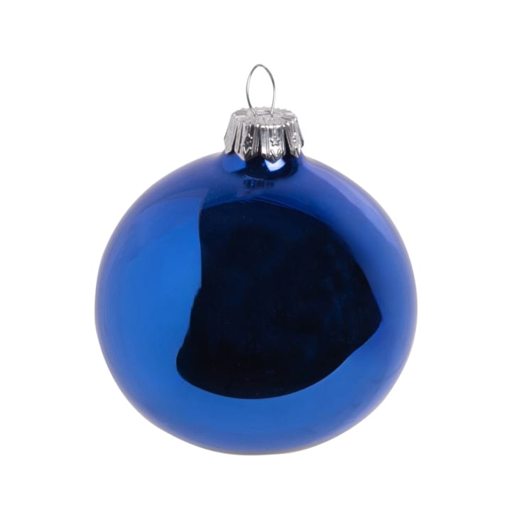Weihnachtskugel Blau Glas