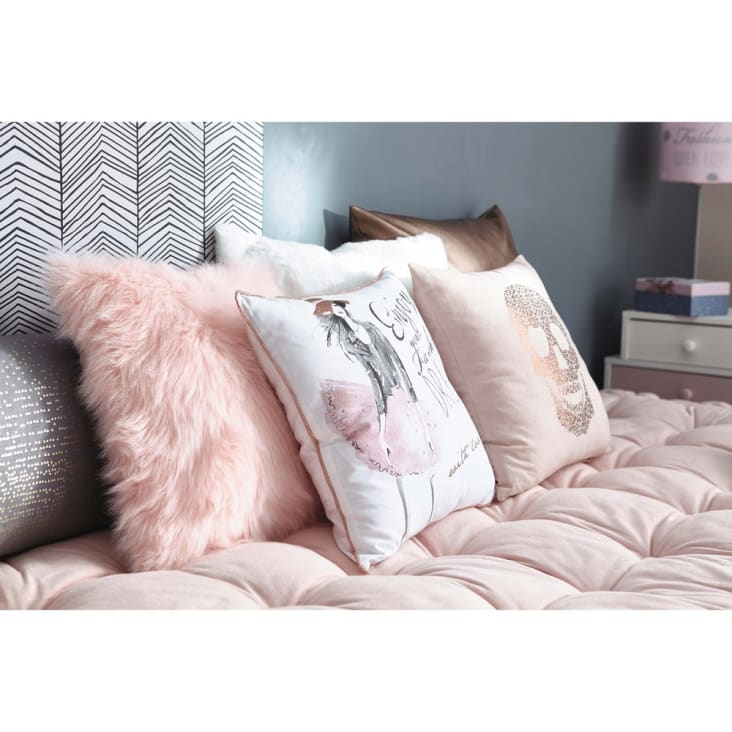 Wit en roze nachtkastje met 2 lades-Blush ambiance-8