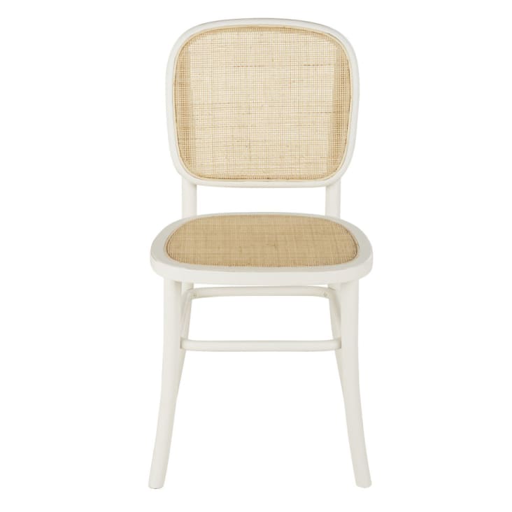 Witte stoel van beukenhout met verweerd effect en gevlochten rotan-Esta cropped-2