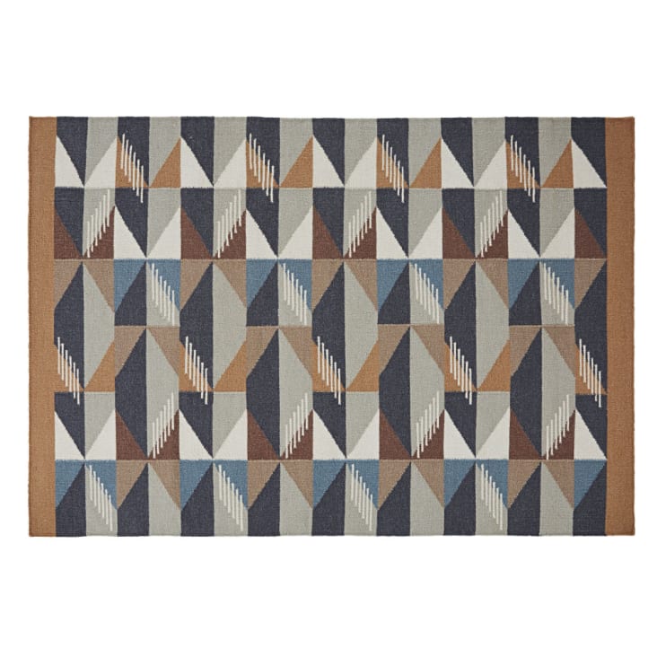 Wollen tapijt met meerkleurige grafische motieven 140 x 200 cm-ALISTER