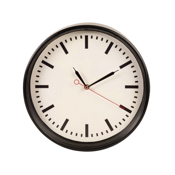 Lucy's Living Luxe Wandklok NUMBER Zwart - ø46 cm- Industriële Wandklok