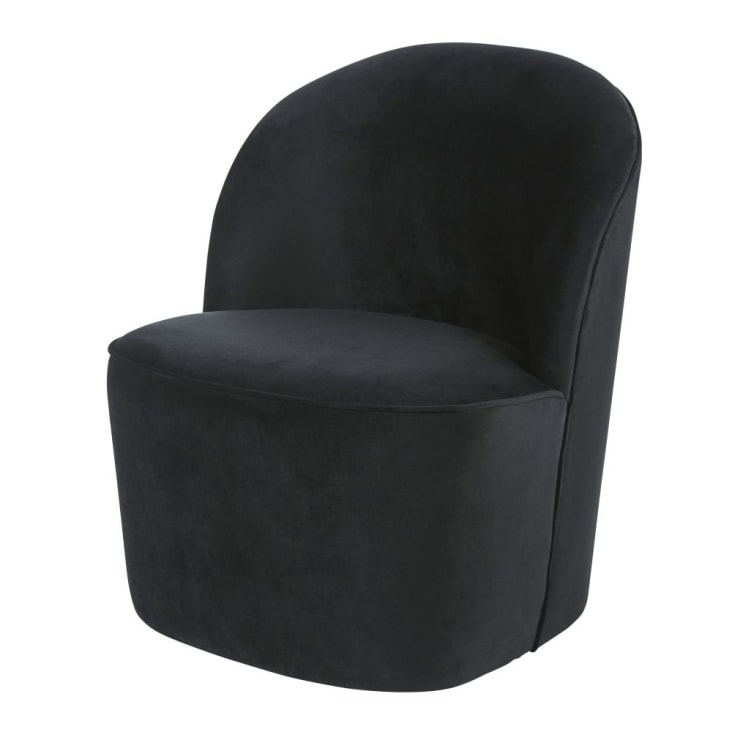 Zwarte fluwelen fauteuil voor professioneel gebruik-Blackhill Business