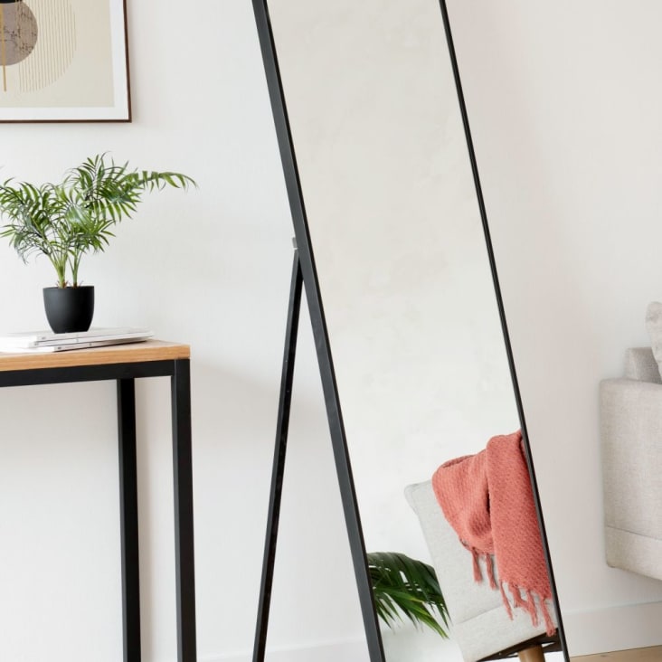 dorp browser Goed opgeleid Zwarte staande spiegel 50 x 170 cm HUGO | Maisons du Monde