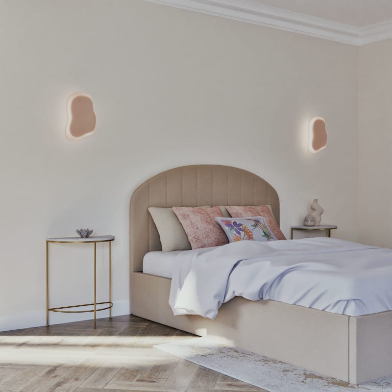 2 tables de chevet en laiton doré et marbre blanc - miniature 8