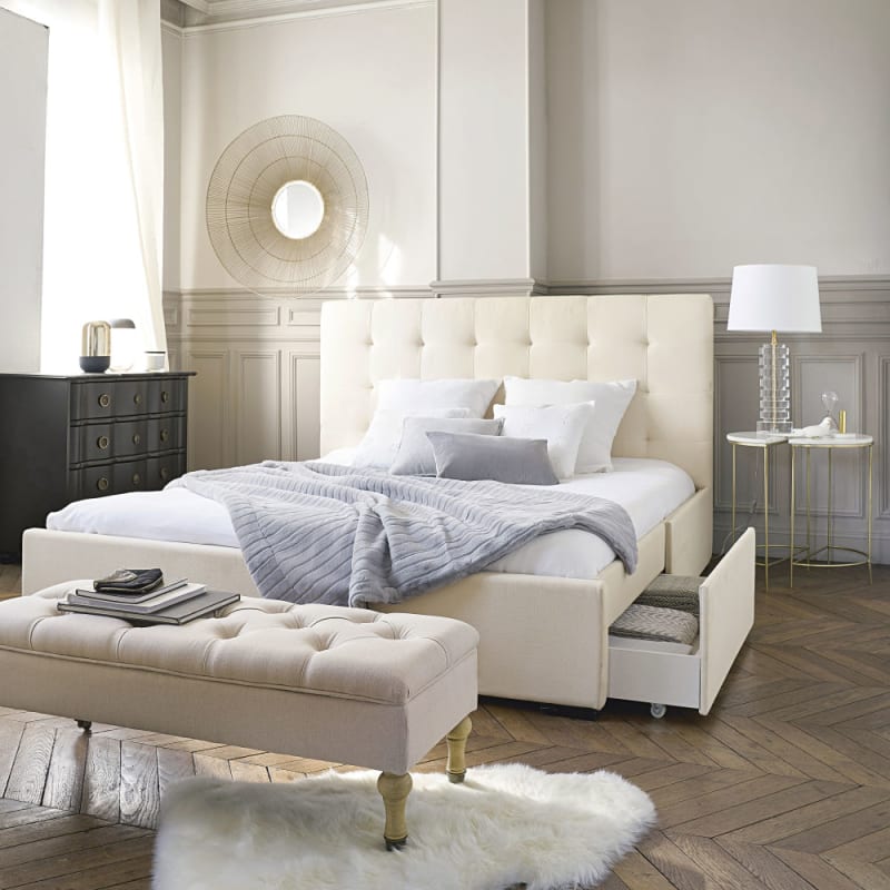 2 tables de chevet en laiton doré et marbre blanc - miniature 9