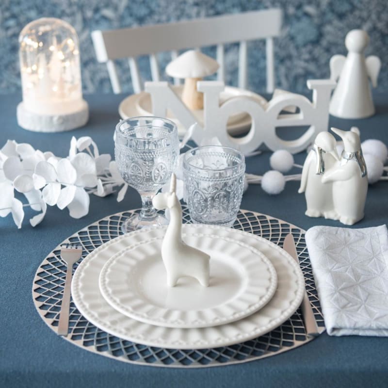 Assiette à dessert en porcelaine blanche - miniature 5