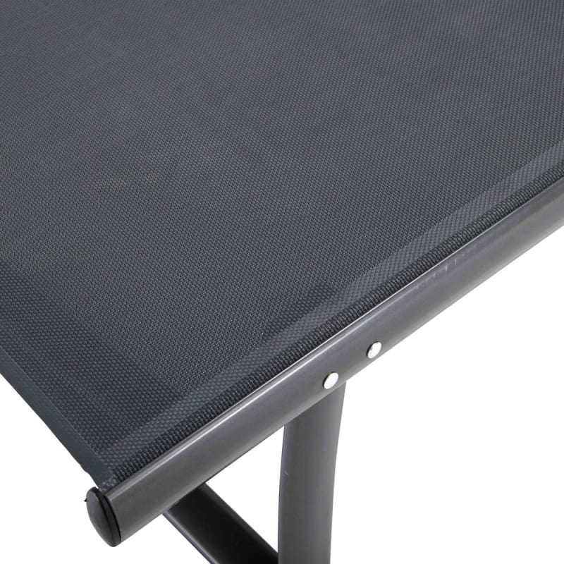 Bain de soleil en aluminium et toile plastifiée gris anthracite - miniature 4