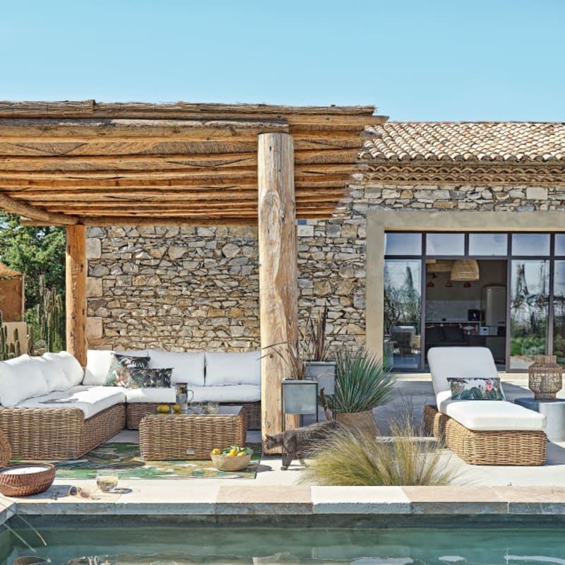 Bout de canapé finition ciment - miniature 4