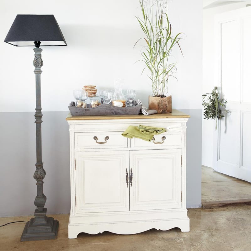 Buffet 2 portes 2 tiroirs crème L90 - miniature 5