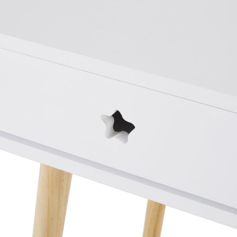 Bureau 1 tiroir blanc - miniature 5