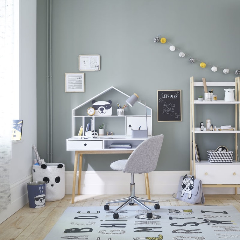 Bureau 1 tiroir blanc - miniature 9