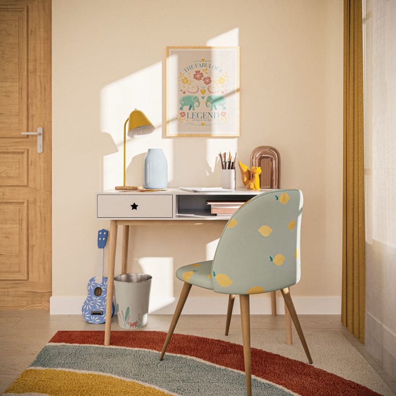 Bureau 1 tiroir blanc - miniature 7