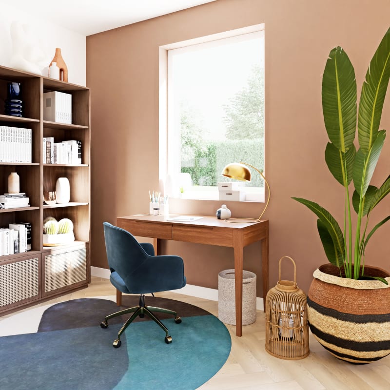 Bureau 2 tiroirs en acacia - miniature 10