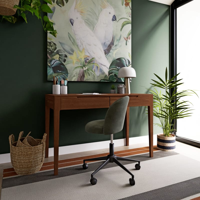 Bureau 2 tiroirs en acacia - miniature 9