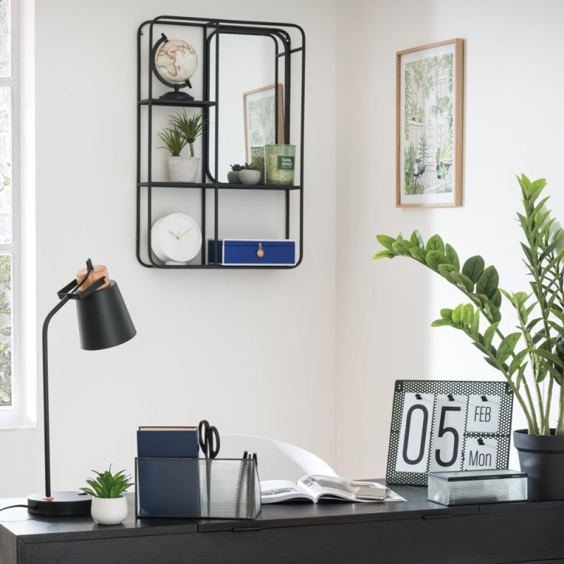 Bureau 2 tiroirs noir - miniature 13