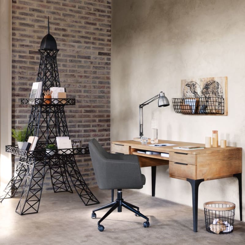 Bureau 4 tiroirs en manguier et acacia - miniature 9