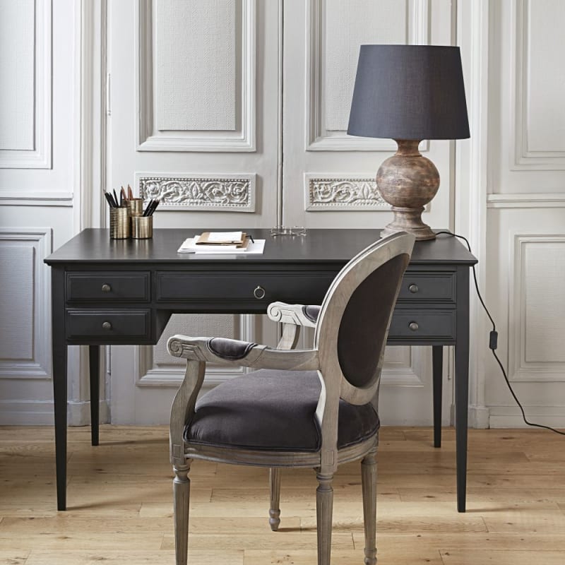 Bureau 5 tiroirs noir mat - miniature 10